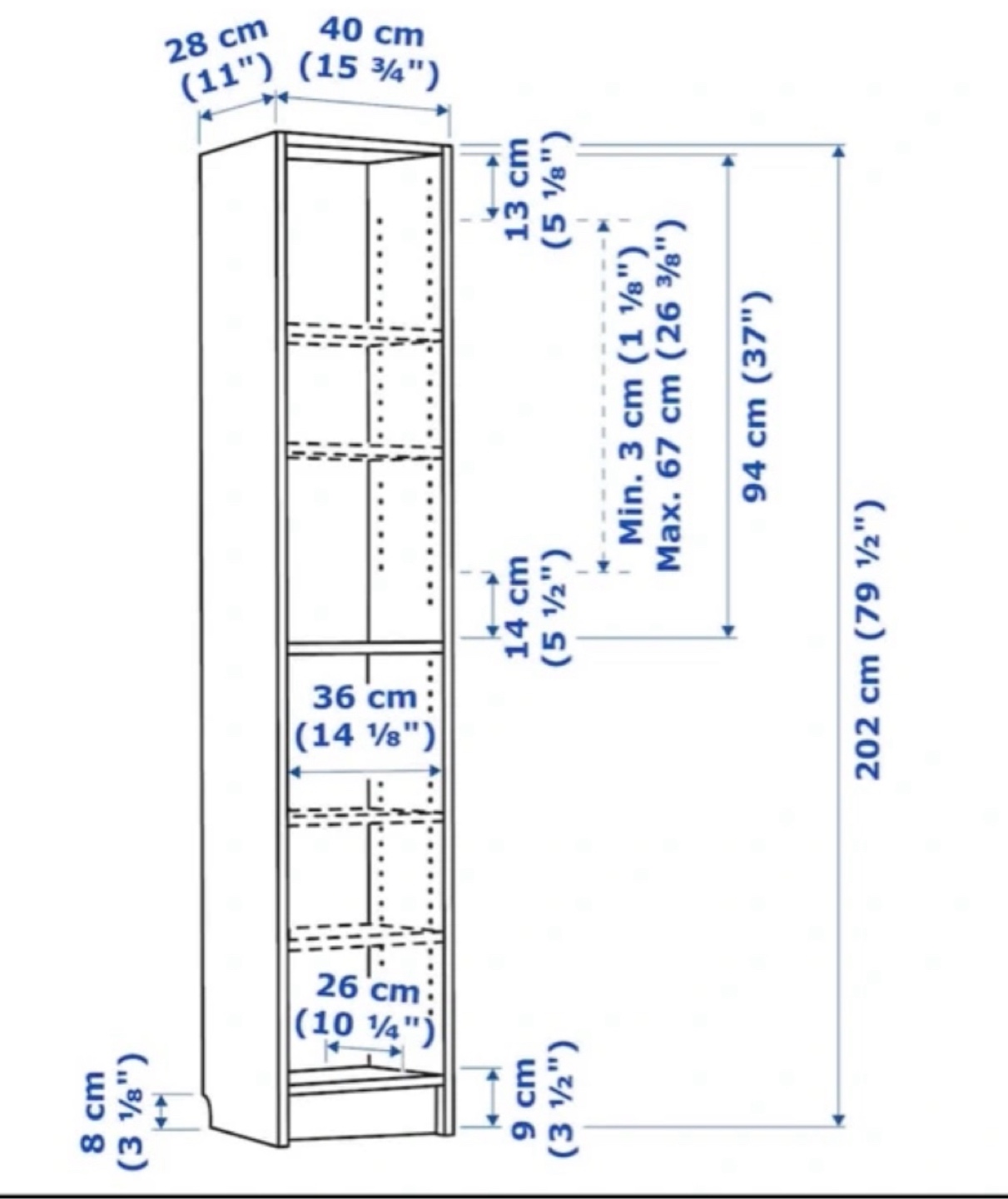 Tall White Bookshelf/Storage Unit - photo 2