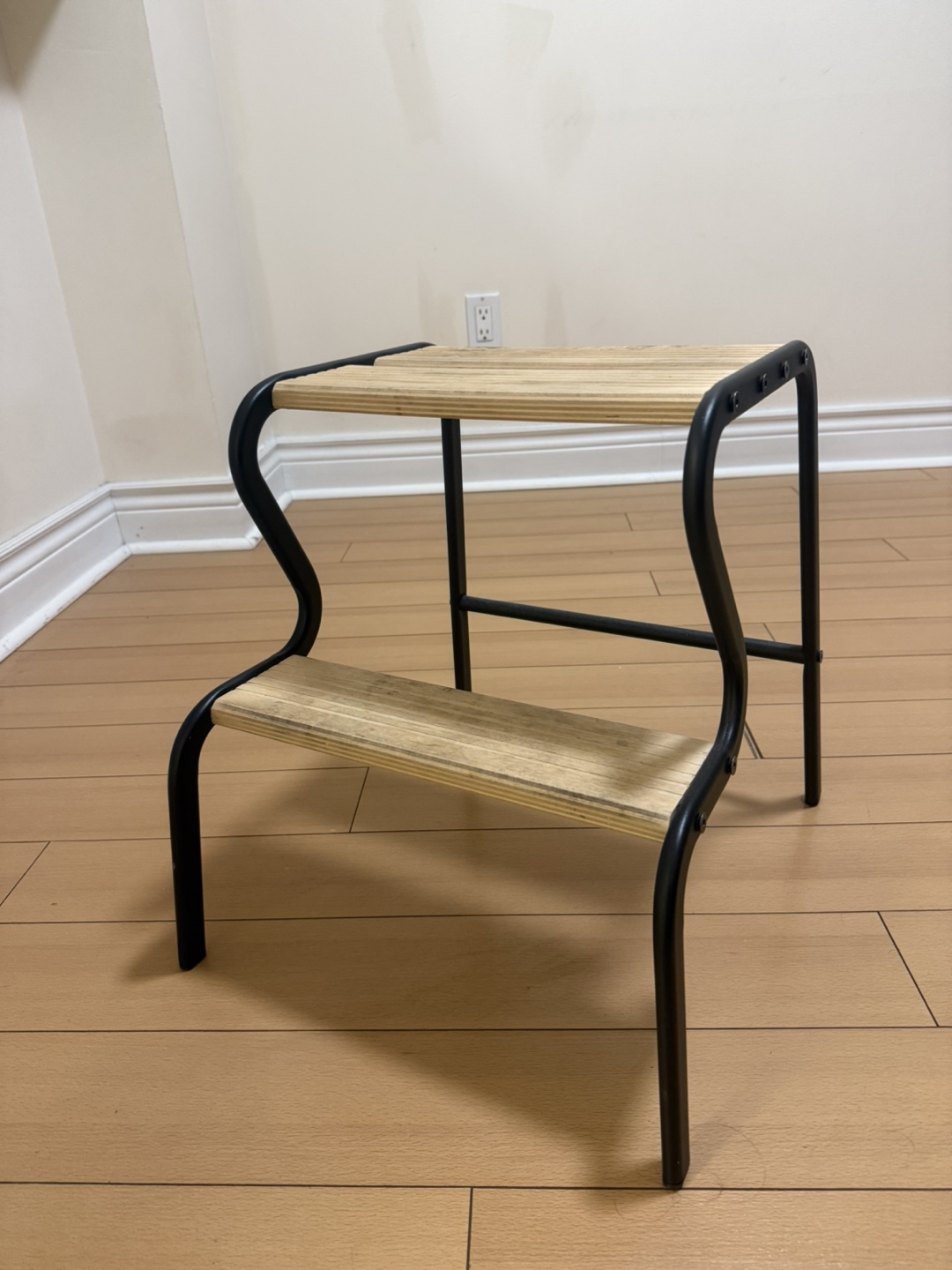 IKEA GRUBBAN Two-Step Wooden Step Stool