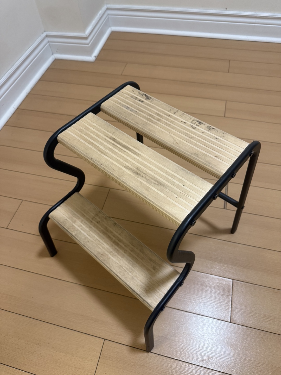 IKEA GRUBBAN Two-Step Wooden Step Stool - photo 2