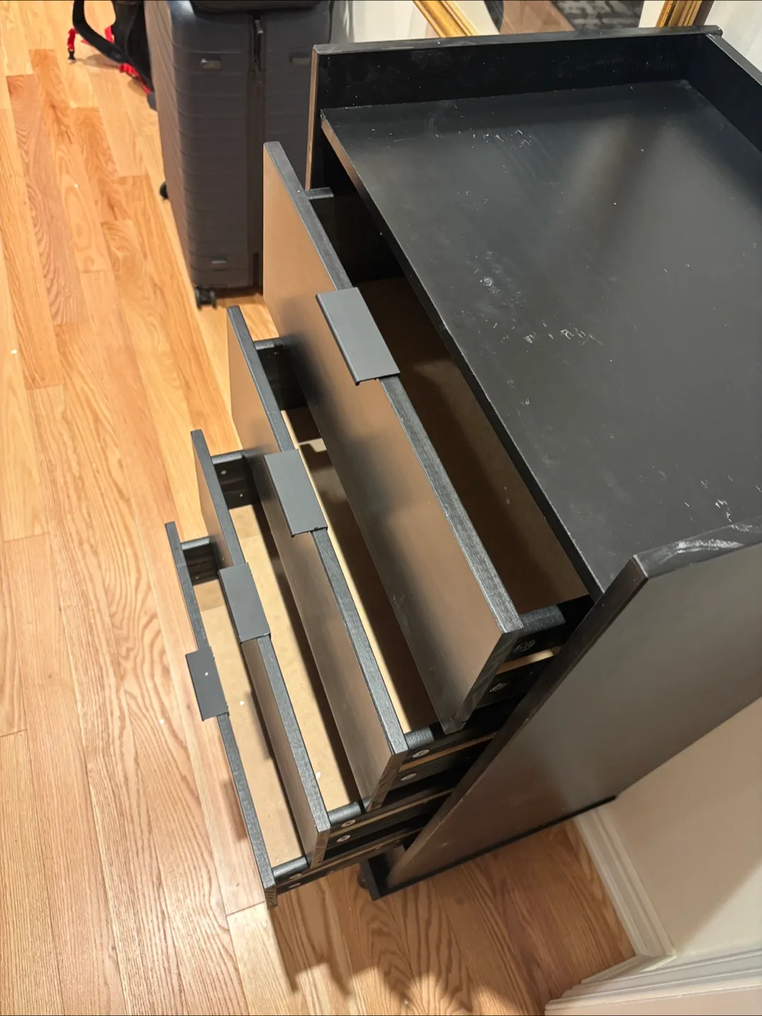 New Black 4 Drawer Chest of Dresser thumbnail