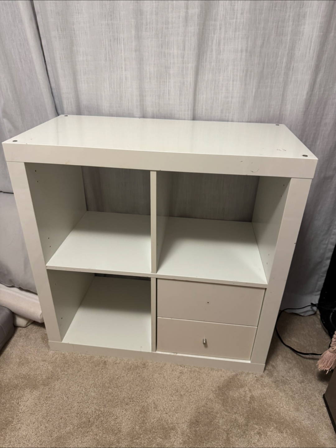 IKEA Kallax 2x2 Cube Storage Unit with Drawer - White