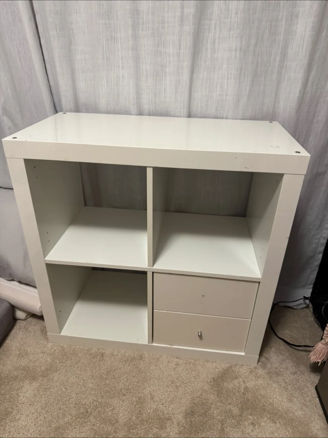 IKEA Kallax 2x2 Cube Storage Unit with Drawer - White thumbnail