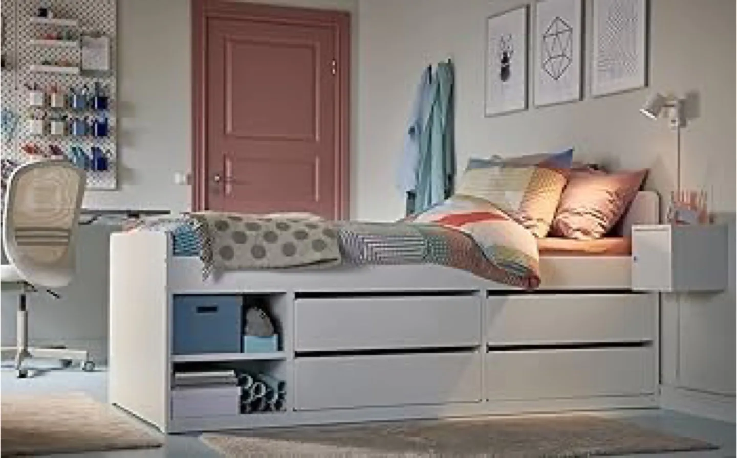 IKEA SLÄKT Twin Bed Frame with Storage image indicator(2)