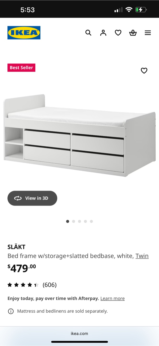 IKEA SLÄKT Twin Bed Frame with Storage - photo 3