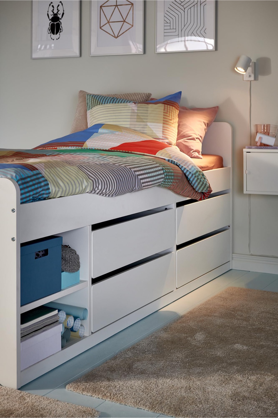 IKEA SLÄKT Twin Bed Frame with Storage