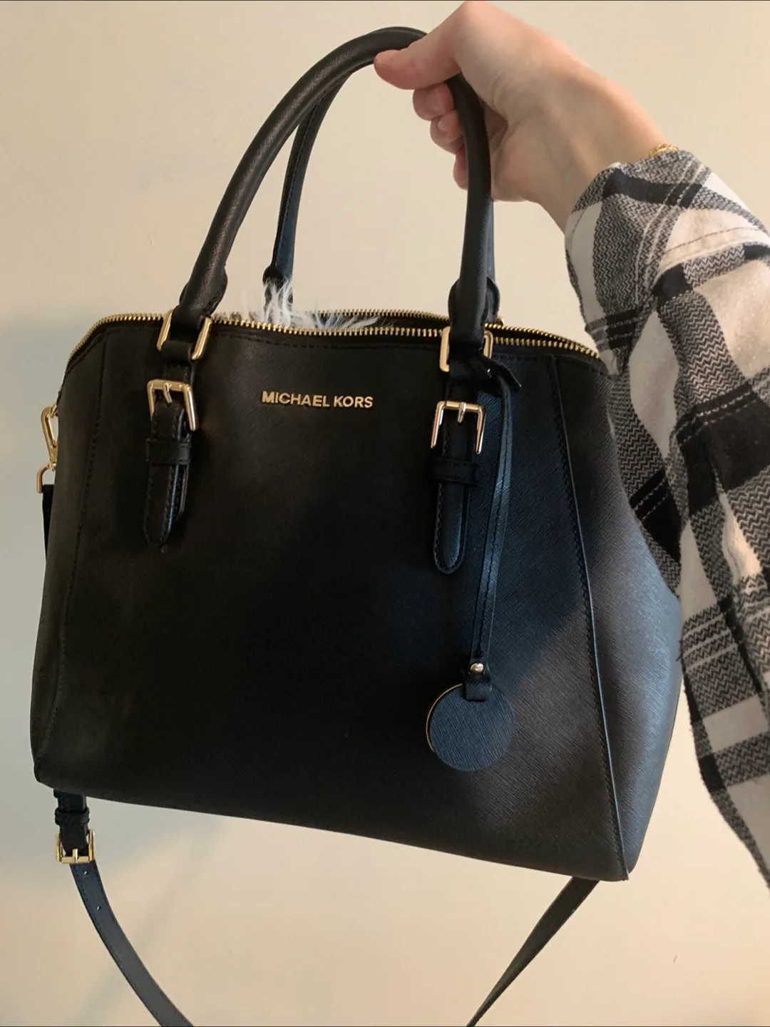 Michael Kors Ciara Large Saffiano Leather Satchel image indicator(6)