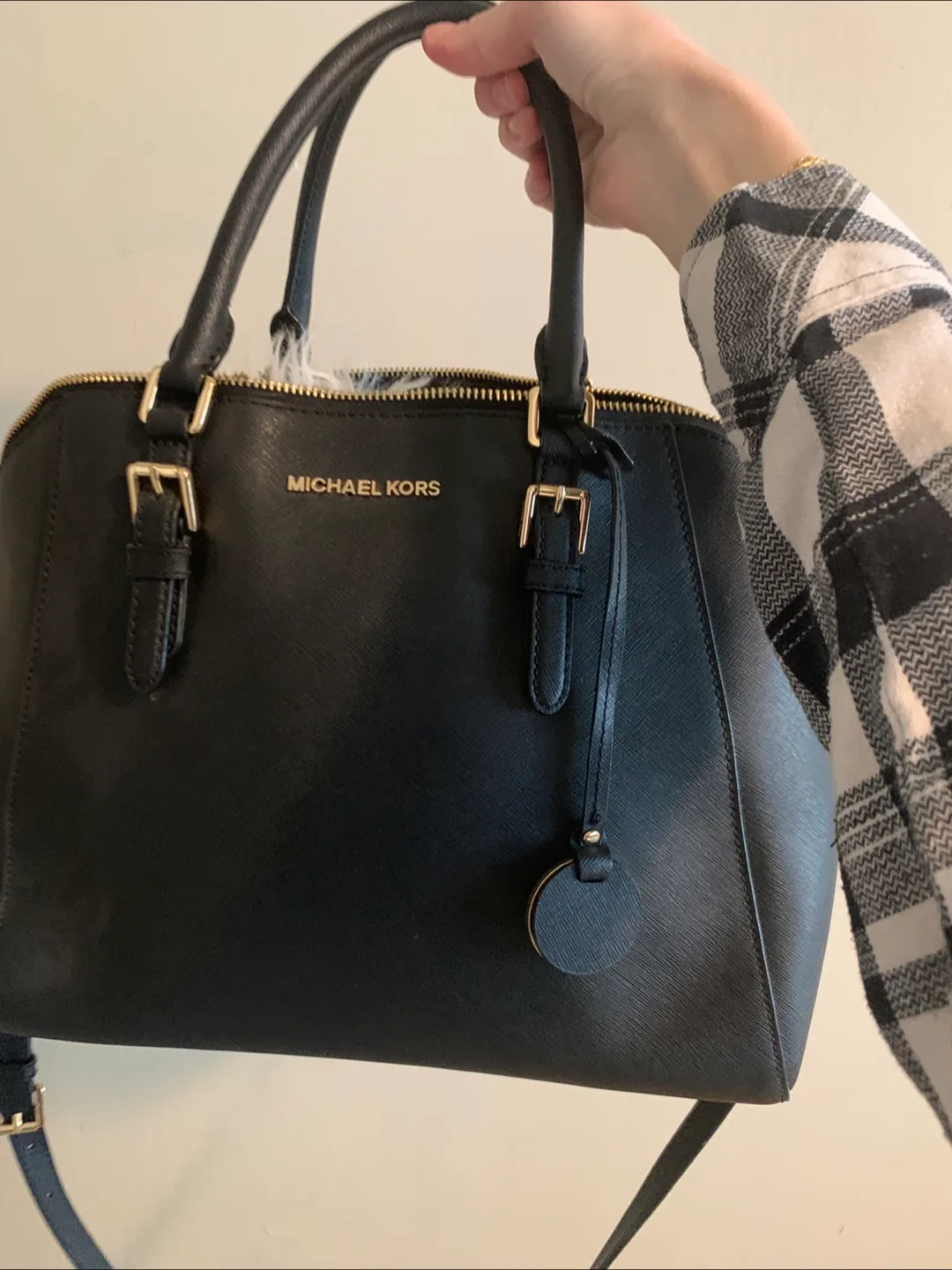 Michael Kors Ciara Large Saffiano Leather Satchel image indicator(5)