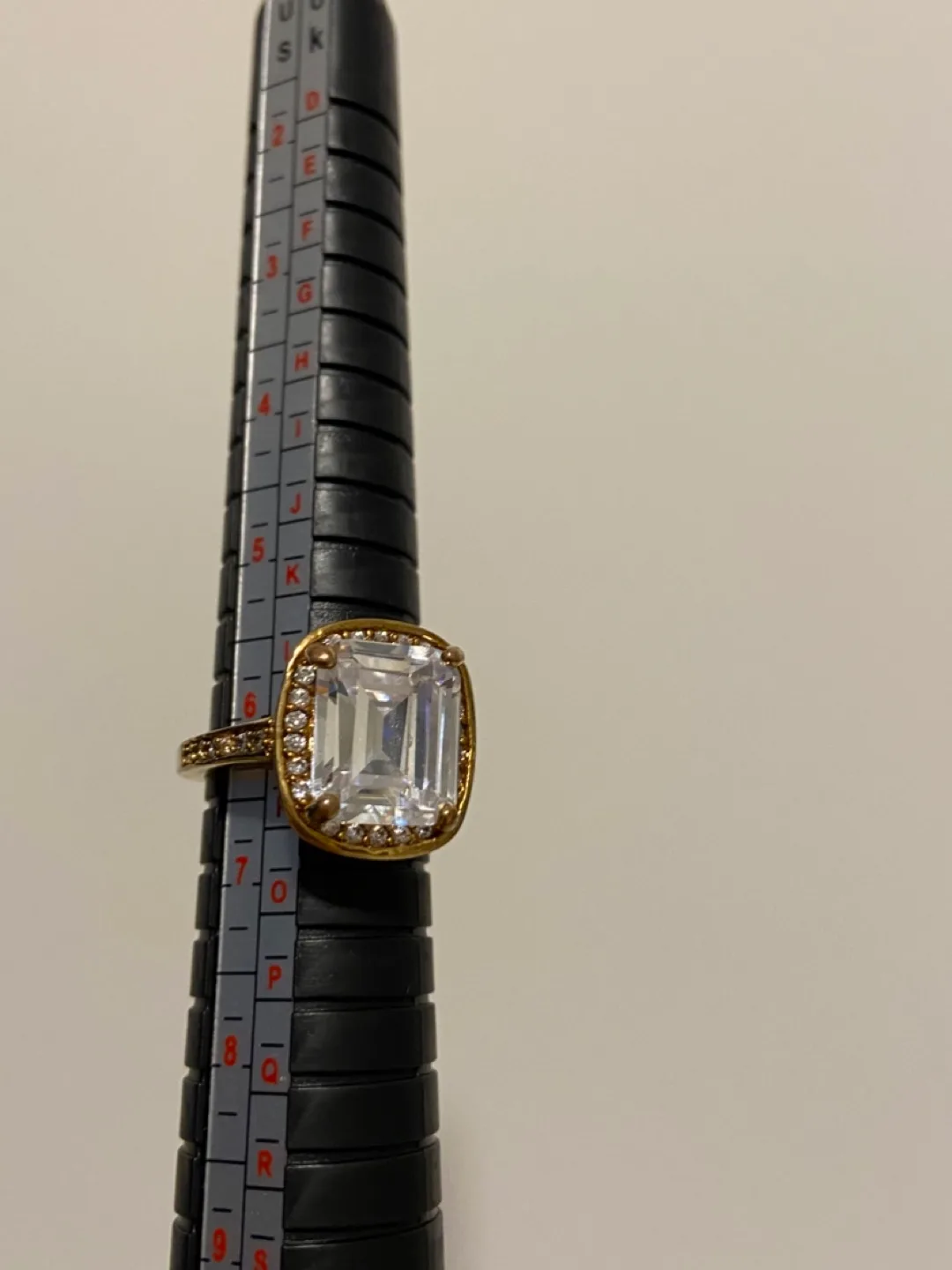 Set! Gold Emerald-Cut CZ Ring / earring image indicator(10)