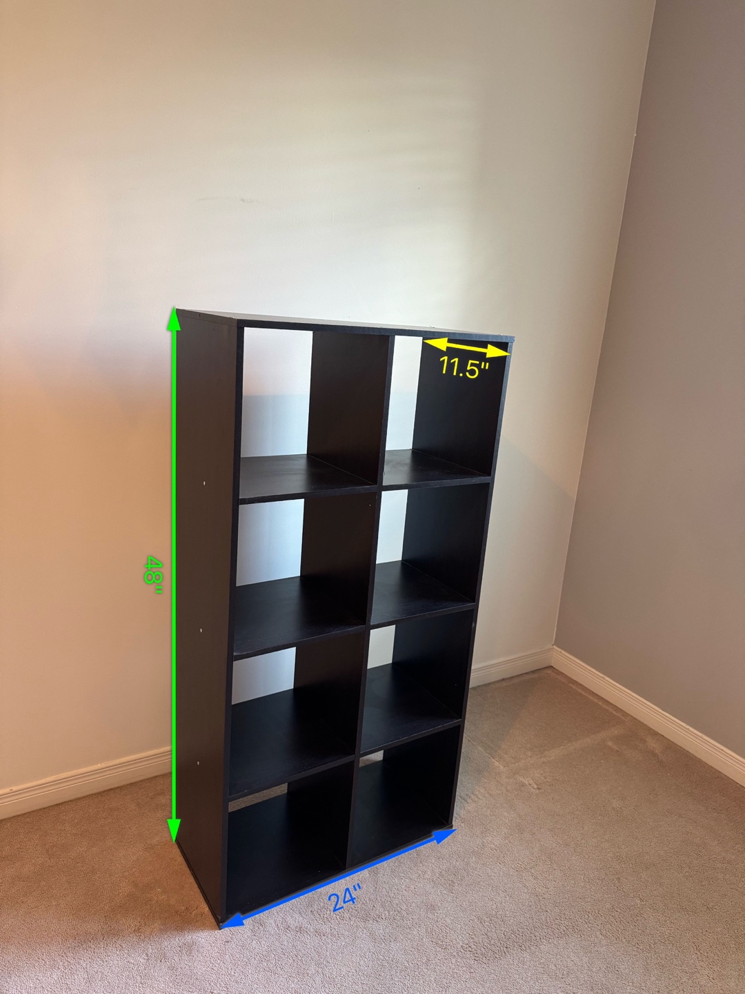 Black Eight Cube Storage Shelf - photo 2