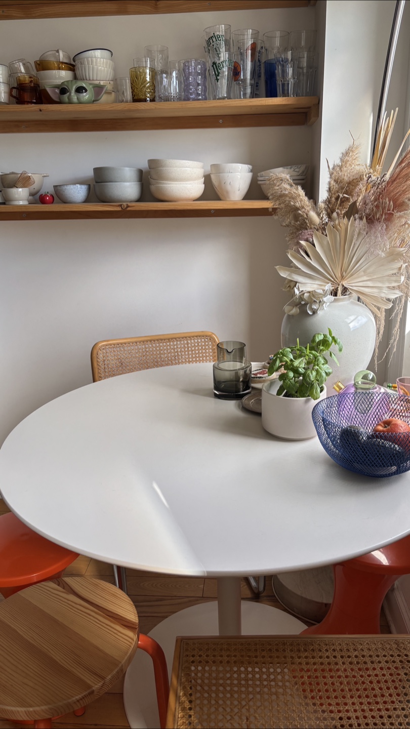 White Round Dining Table
