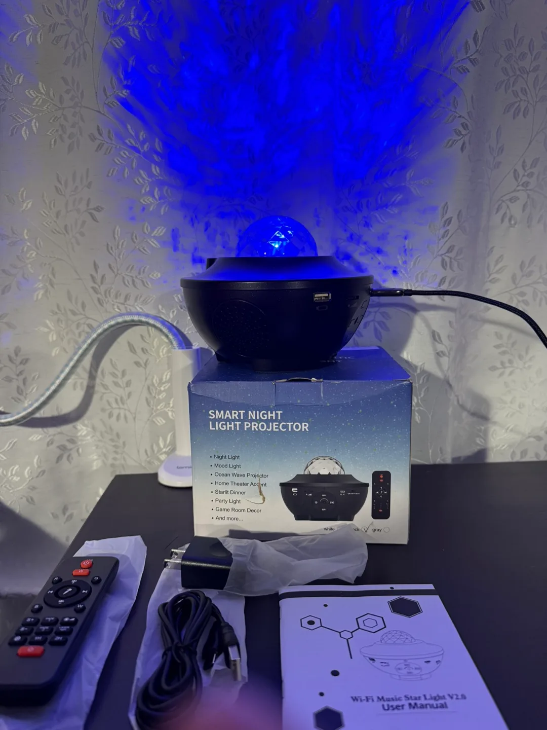 Smart Night Light Projector with Remote & App Control image indicator(4)