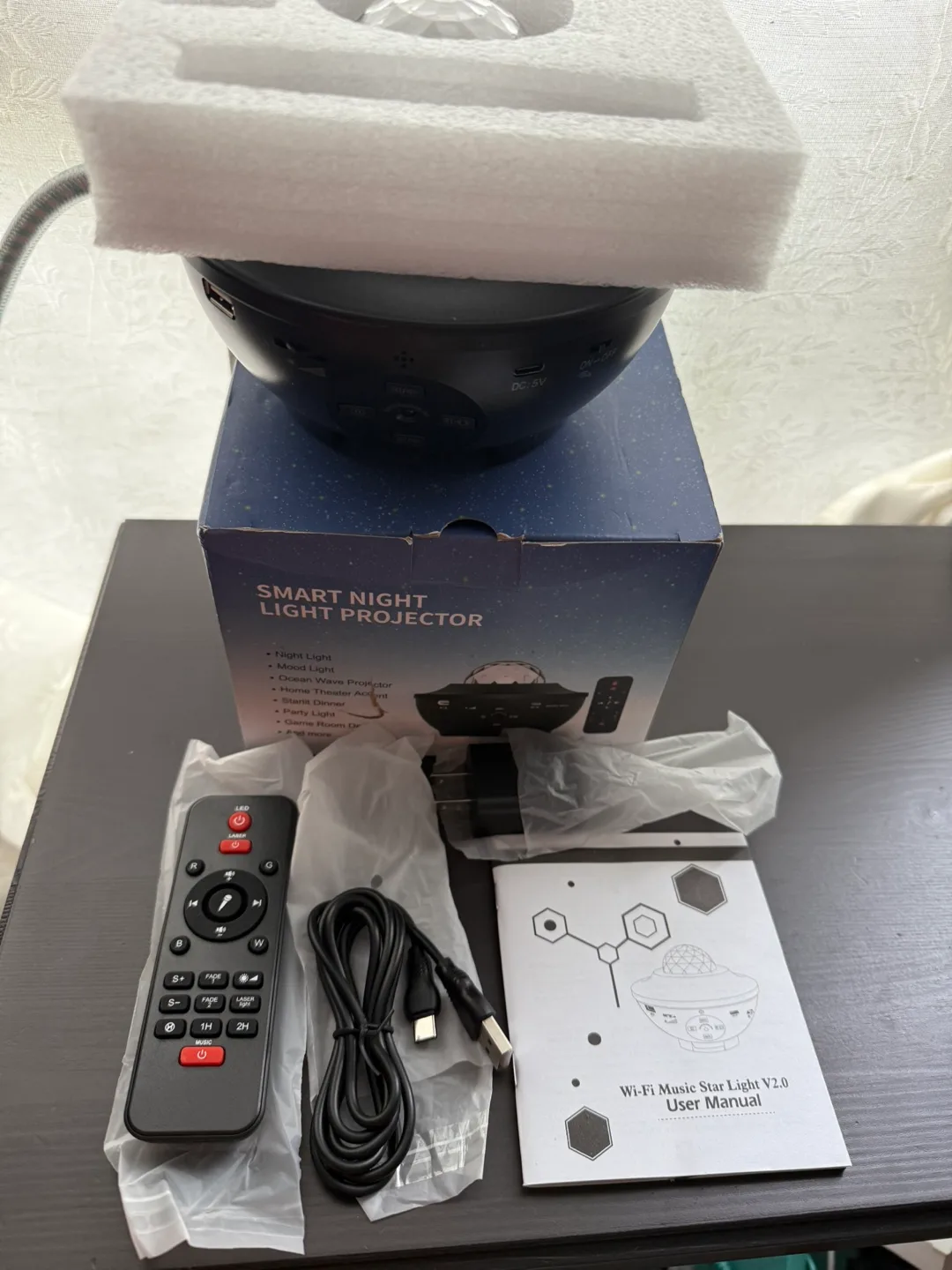 Smart Night Light Projector with Remote & App Control image indicator(7)