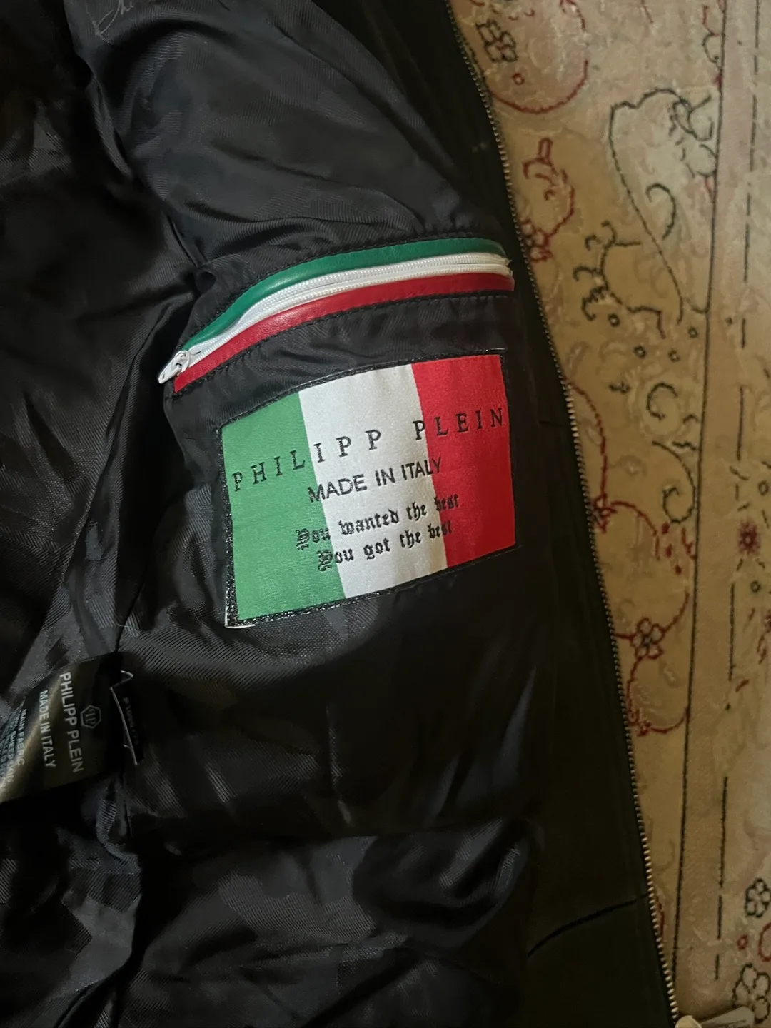 Philipp Plein Leather Jacket - Black and White image indicator(5)