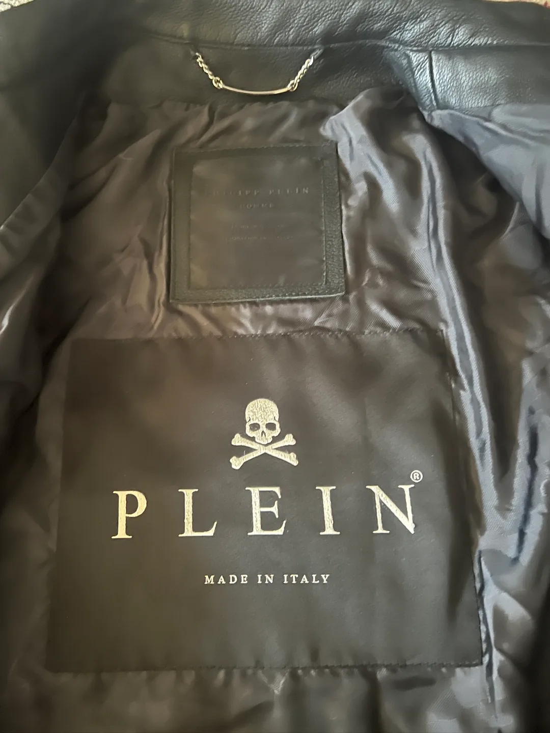 Philipp Plein Leather Jacket - Black and White image indicator(4)