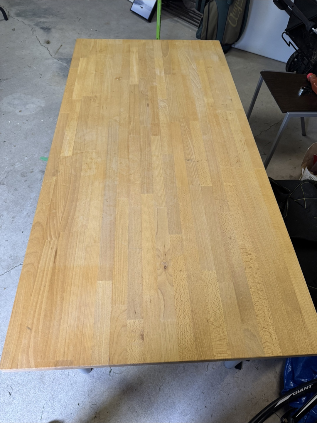 Wood tabletop with silver legs - photo 3