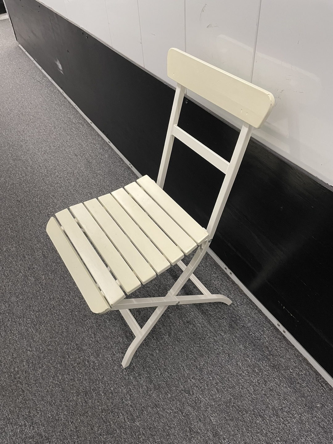 3 White Folding Wooden Chair #freecycle