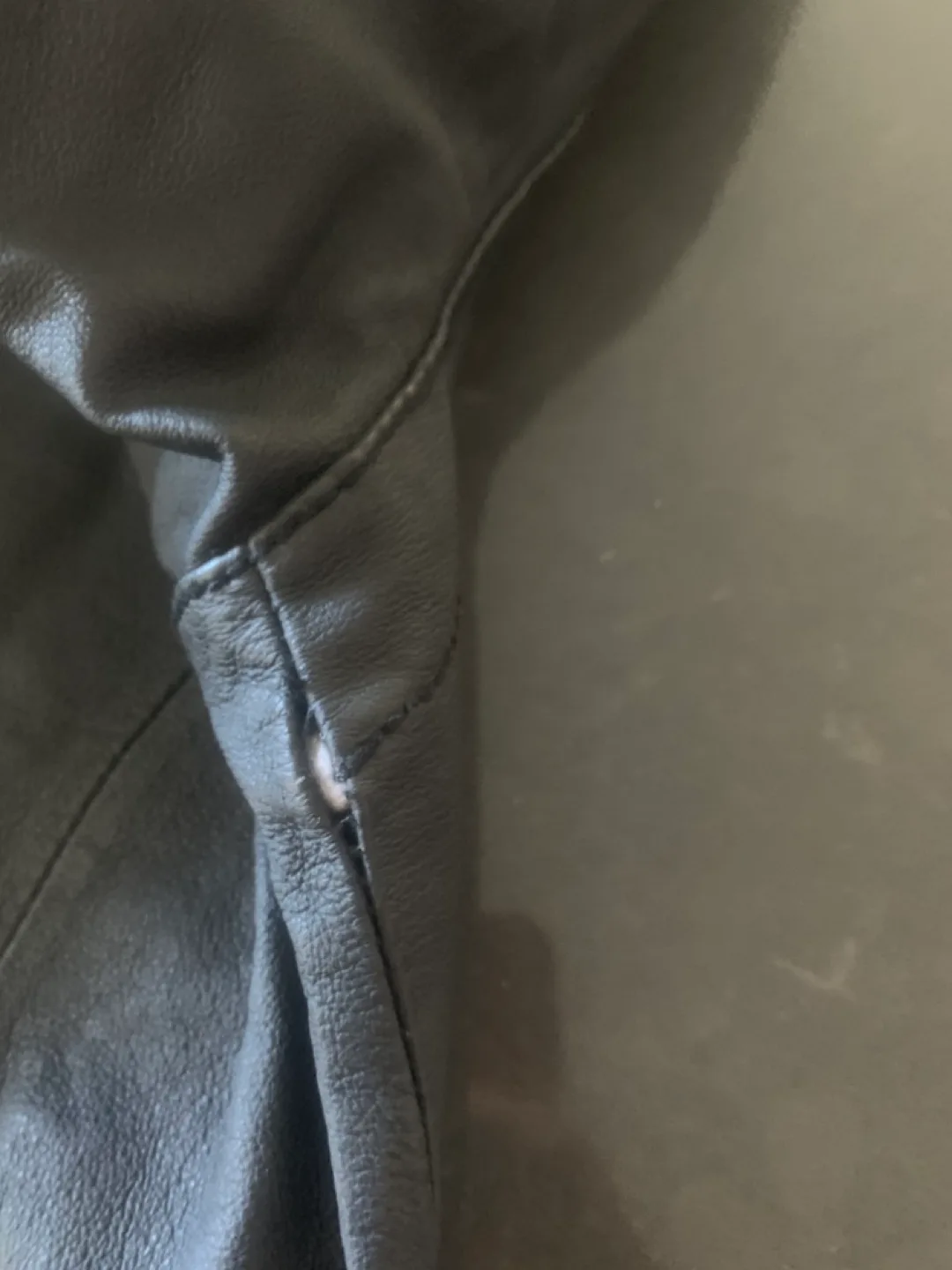 Men's Black Leather Jacket image indicator(3)