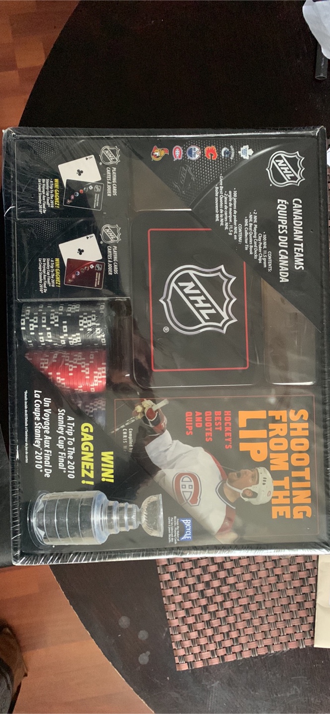 NHL Shooting From the Lip Poker Set - New in Box