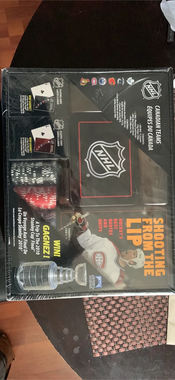 NHL Shooting From the Lip Poker Set - New in Box thumbnail