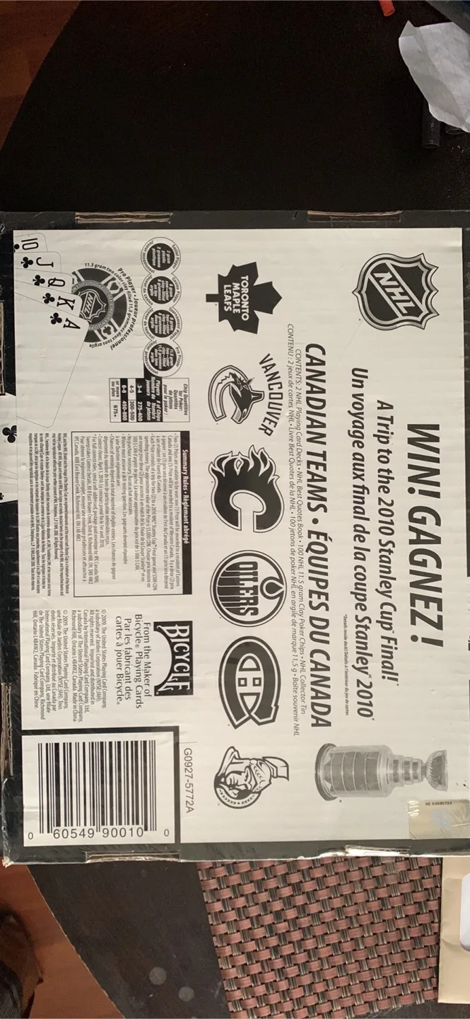 NHL Shooting From the Lip Poker Set - New in Box image indicator(2)