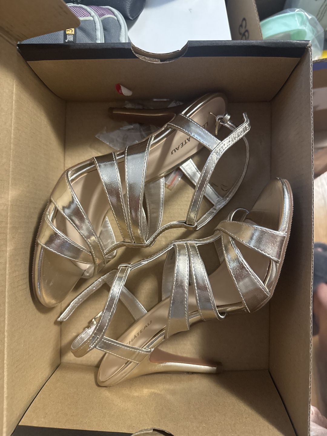 Gold Gladiator Heels