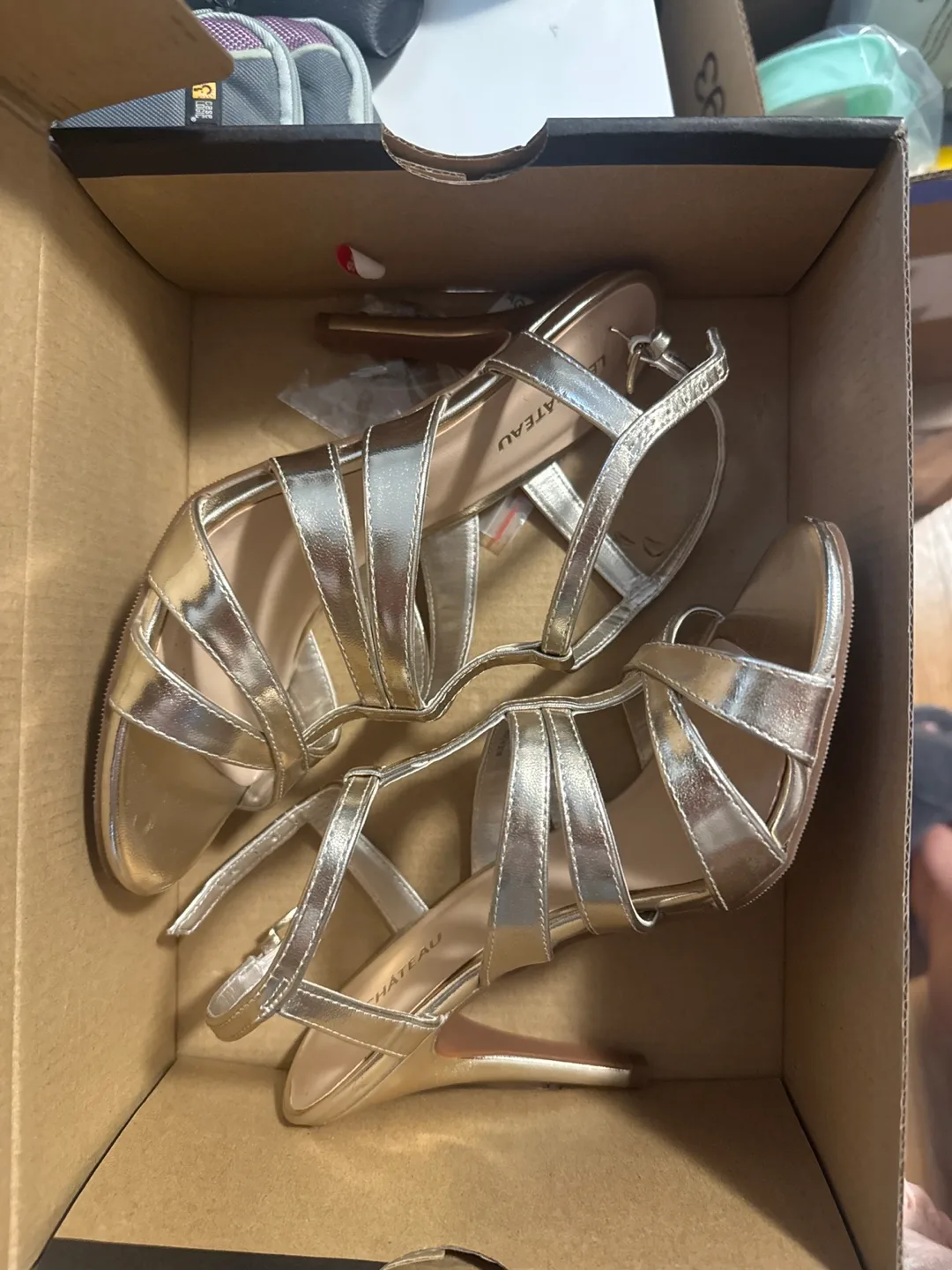 Gold Gladiator Heels thumbnail