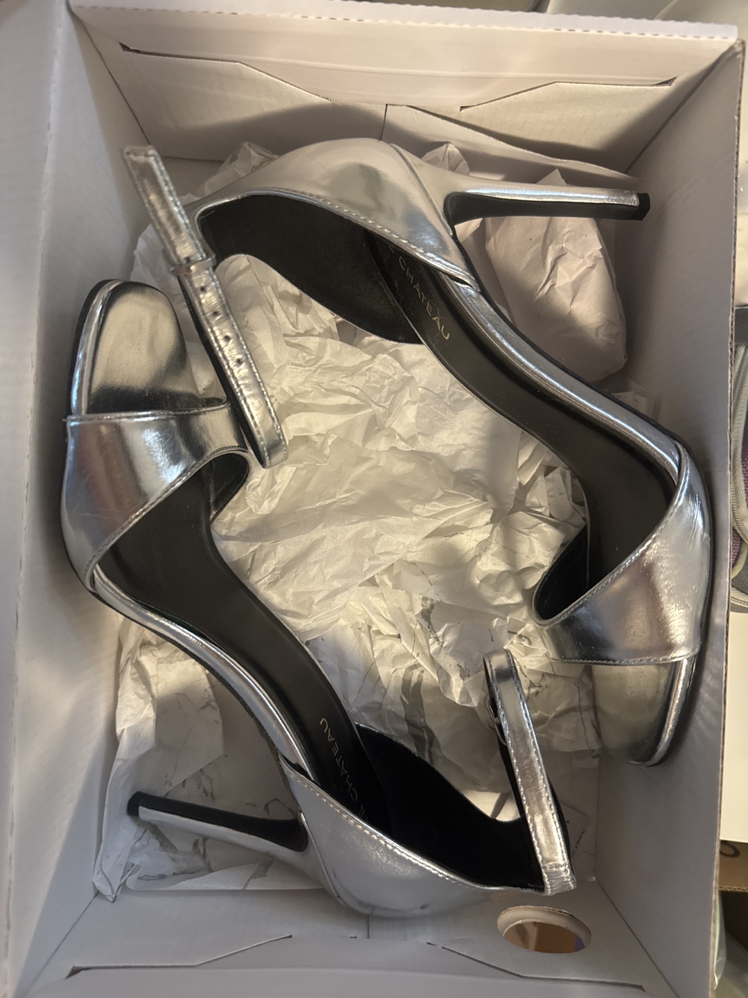 Silver Metallic High Heels