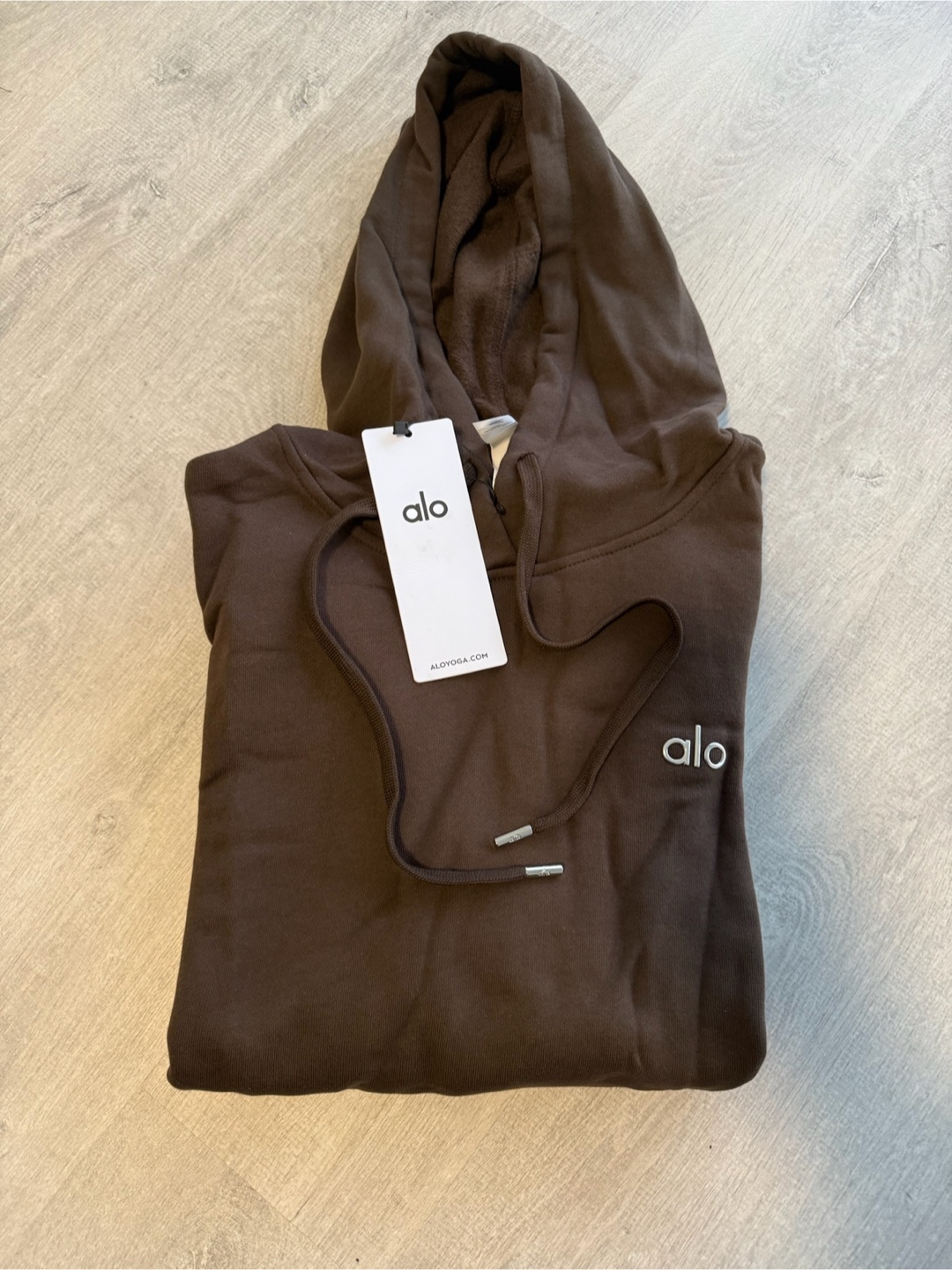 Alo Accolade Hoodie and Shorts Set - Brown - photo 3