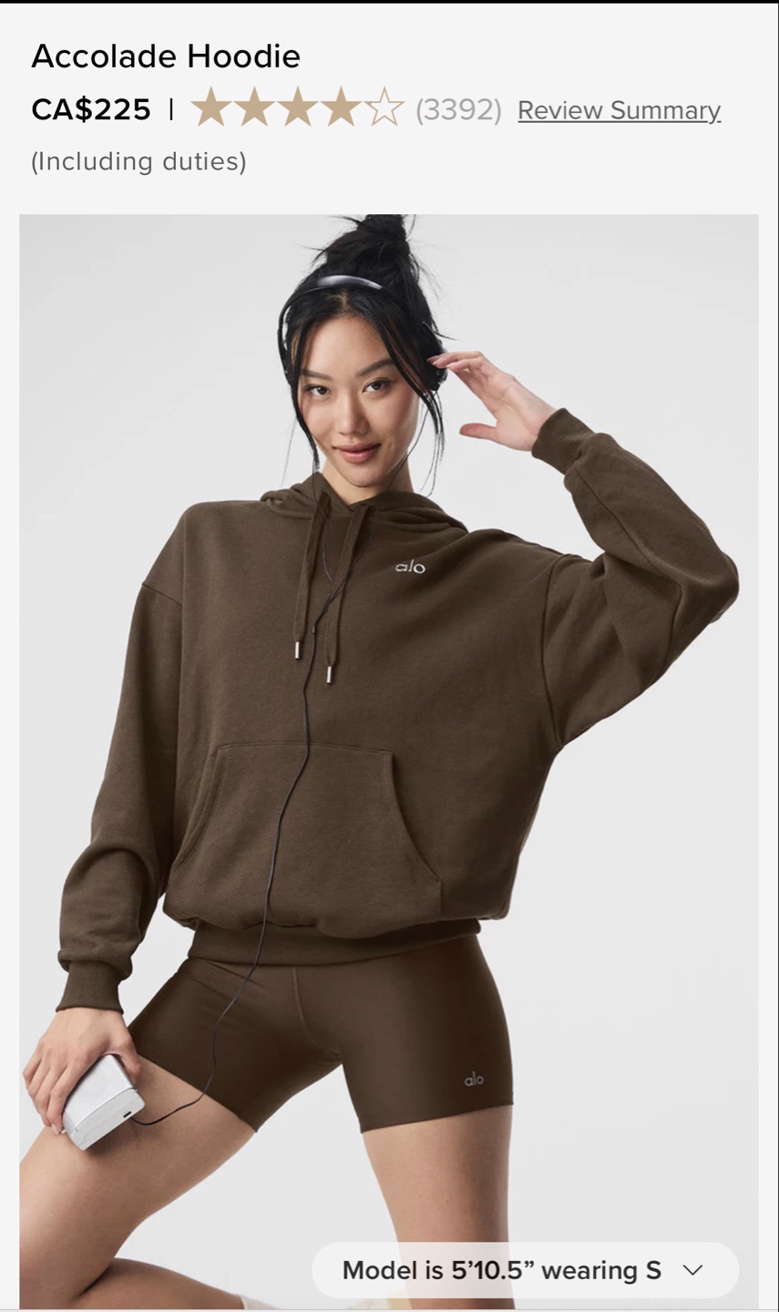 Alo Accolade Hoodie and Shorts Set - Brown - photo 5