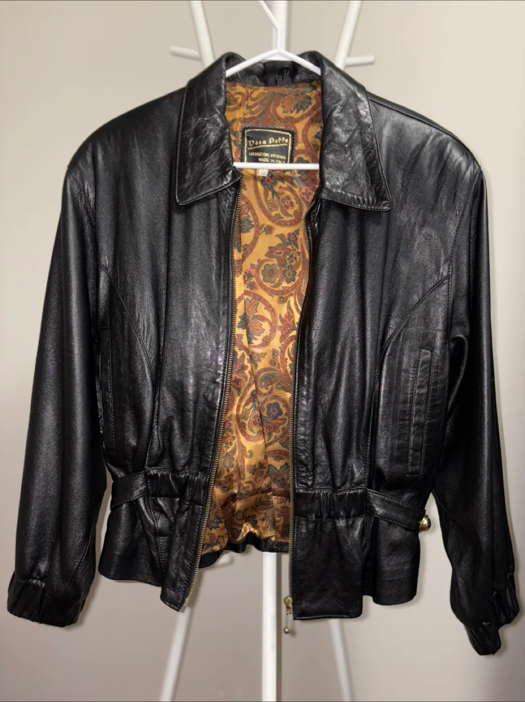 Vera Pelle Leather Jacket - Size 38 - Made in Italy thumbnail