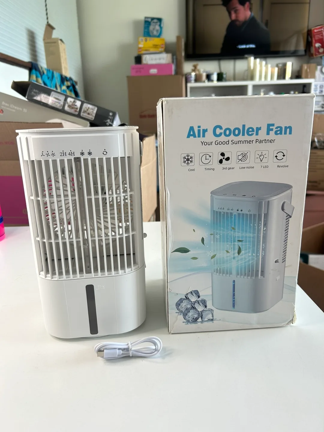 Portable Air Cooler Fan - USB Rechargeable thumbnail