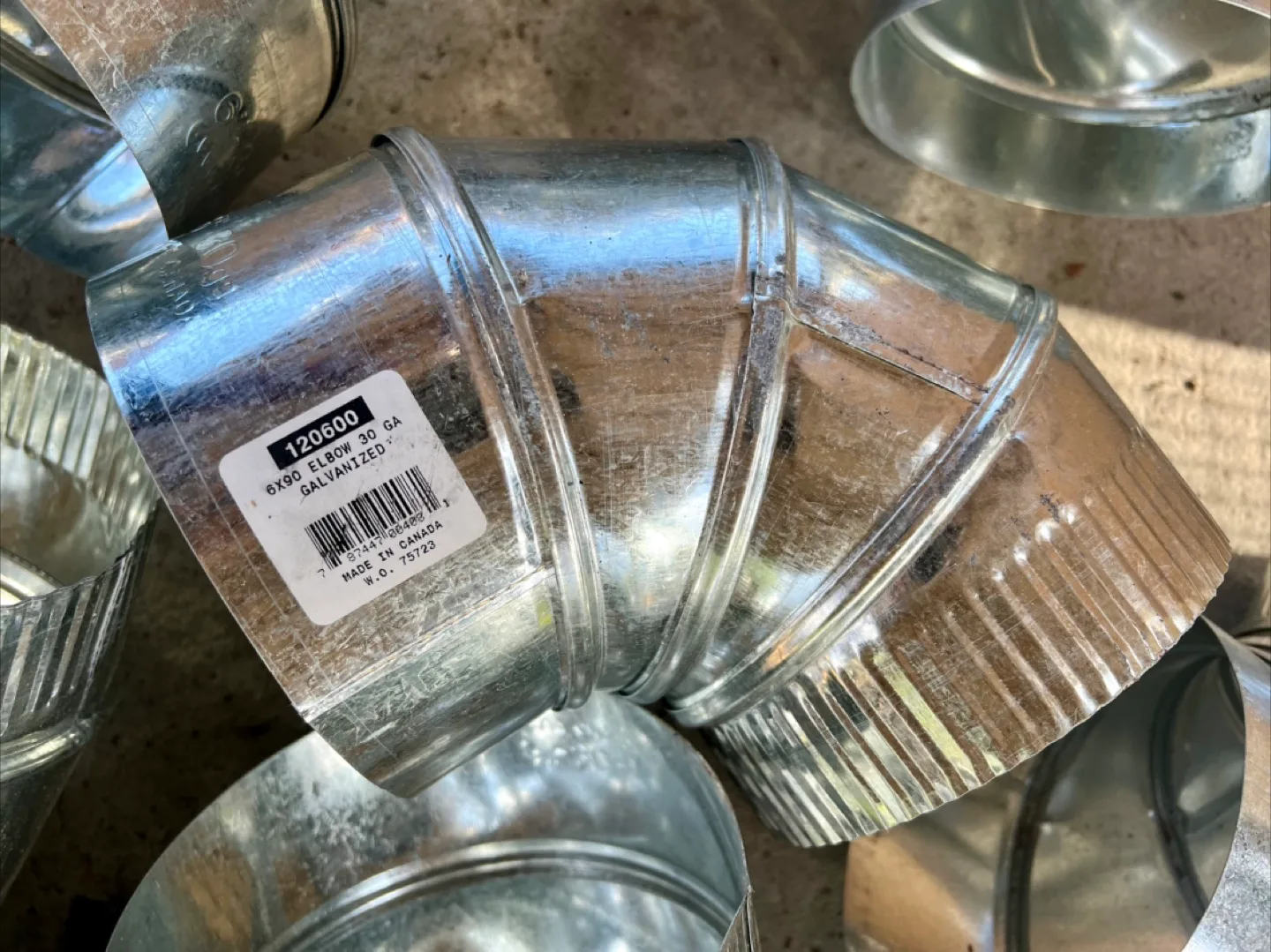 Bulk lot of 6 inch galvanized elbows image indicator(2)