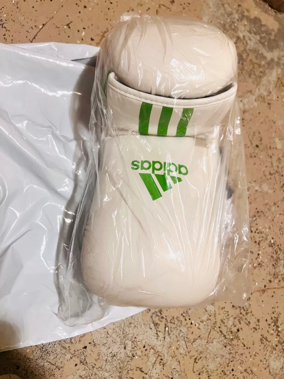 NWT: Adidas Boxing Gloves - White/Green image indicator(3)