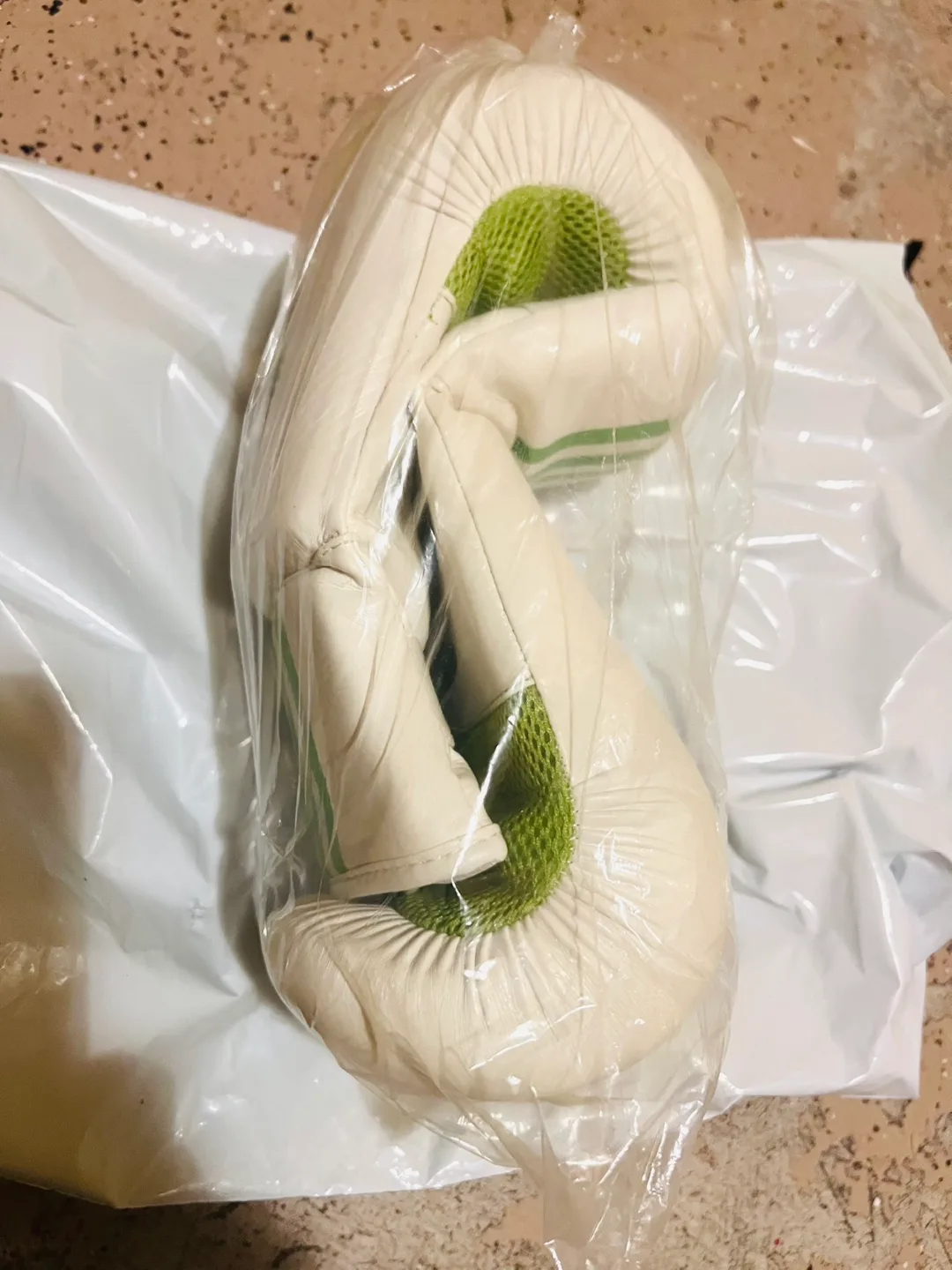 NWT: Adidas Boxing Gloves - White/Green image indicator(2)