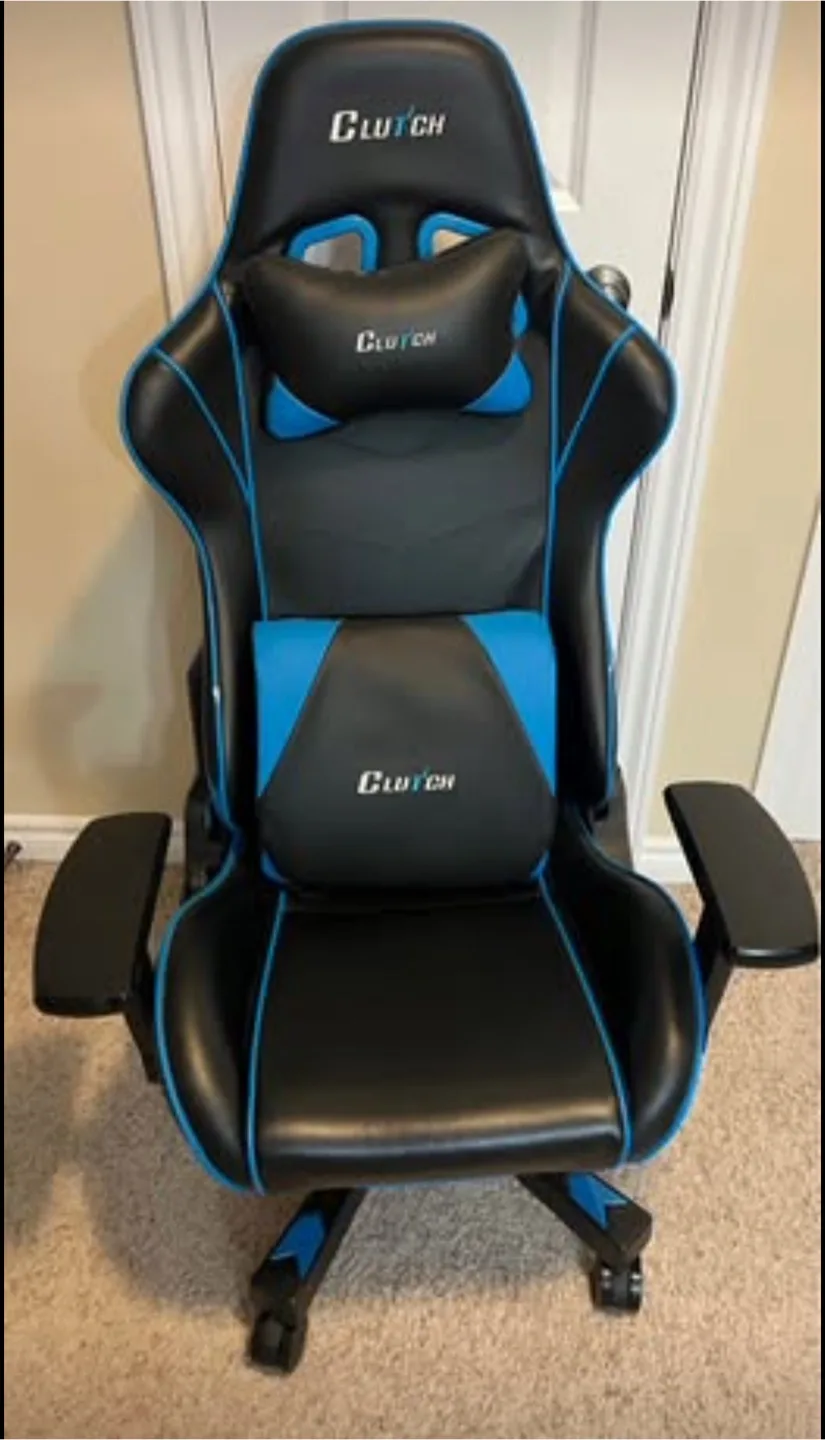Clutch Gaming Chair - Black and Blue thumbnail