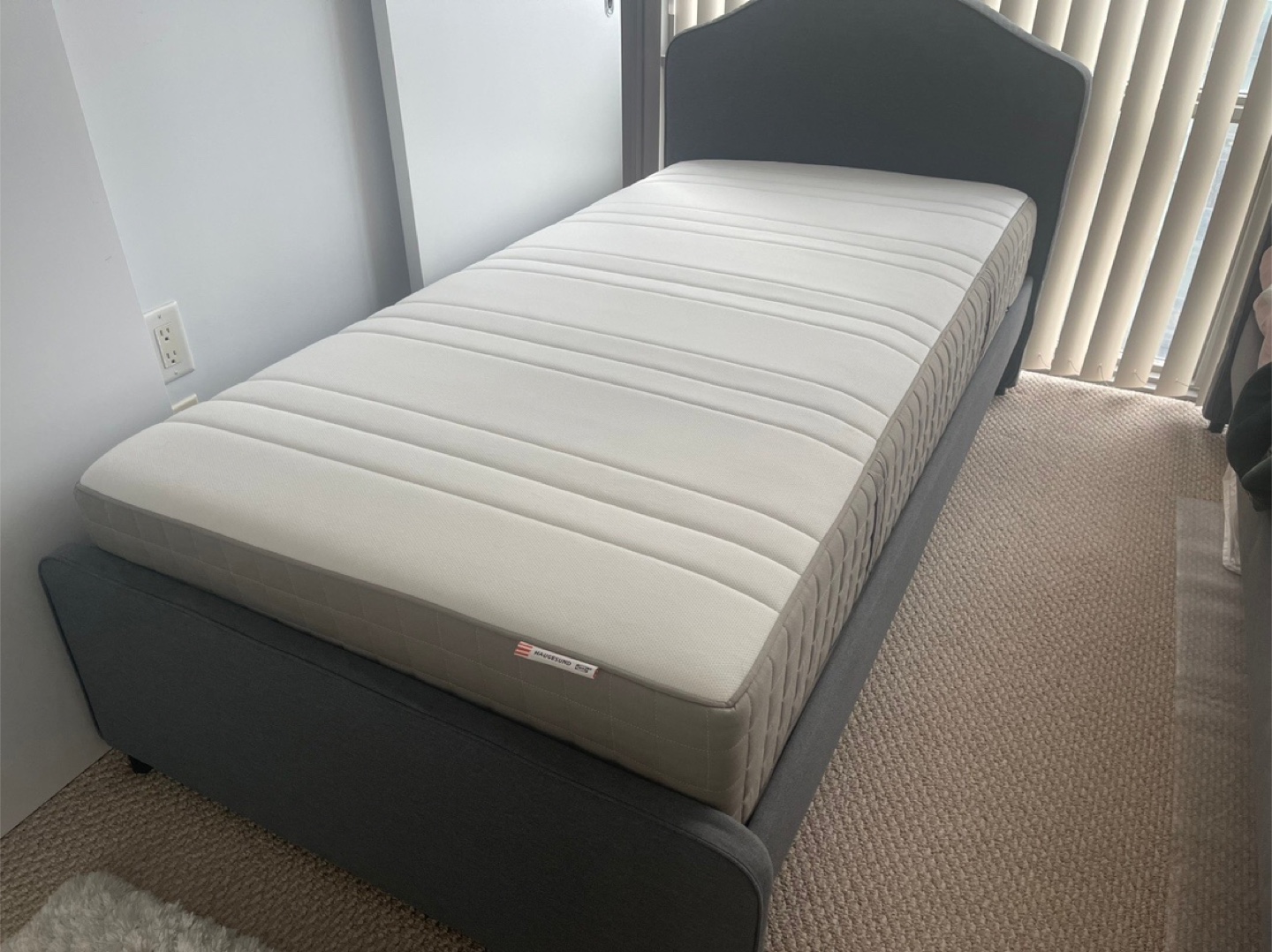 IKEA GLADSTAD Upholstered Twin Bed Frame - photo 2