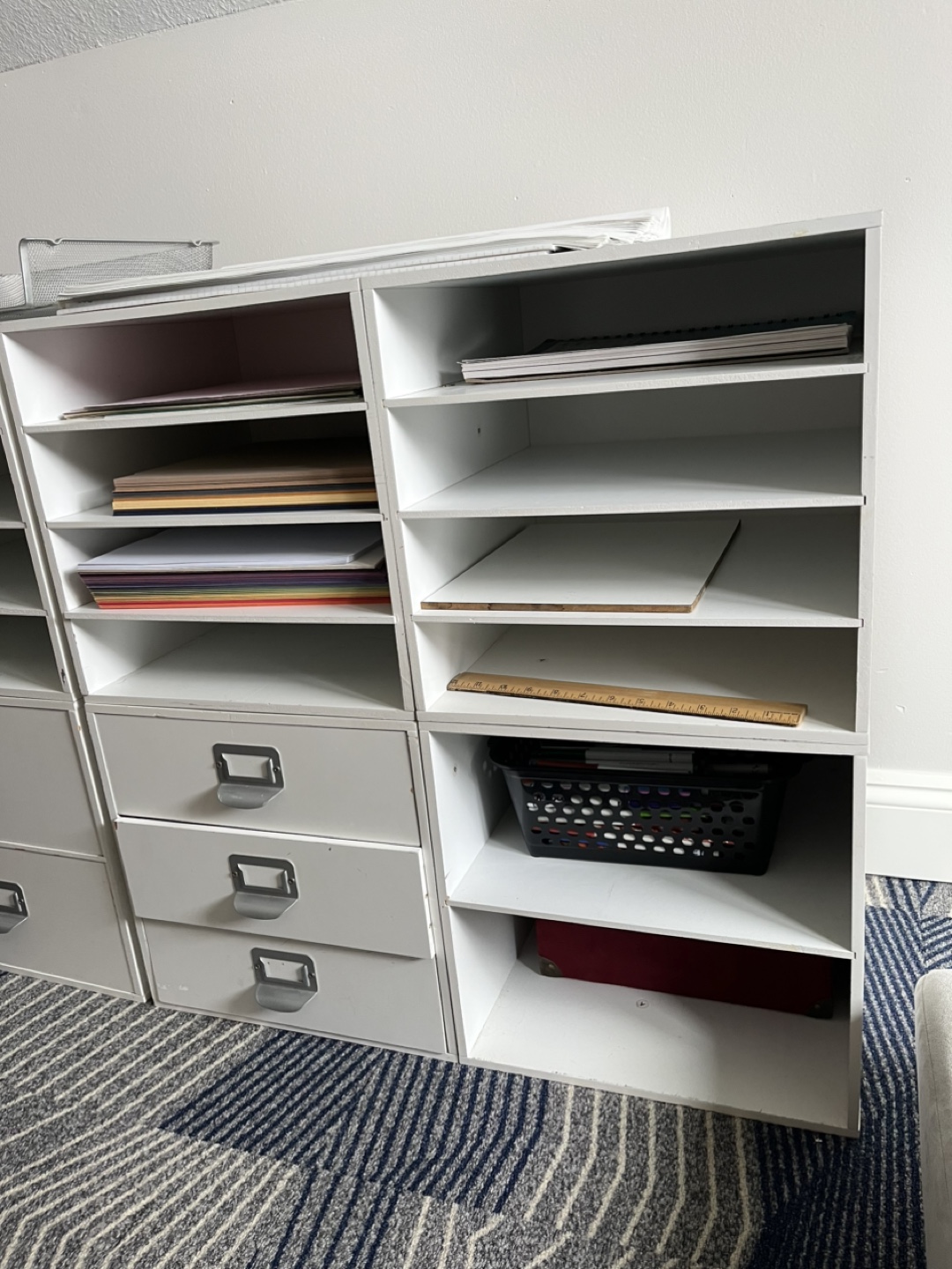 White Organizer with Drawers