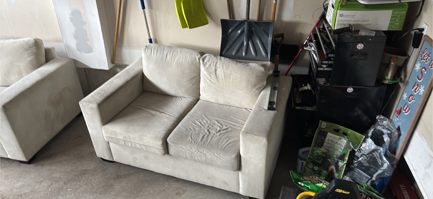 Off-White Sectional Sofa and Loveseat Set - photo 2