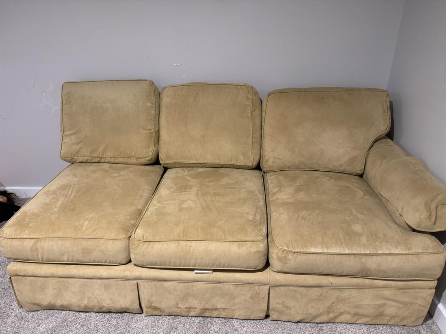 Beige Sectional Sofa with Storage