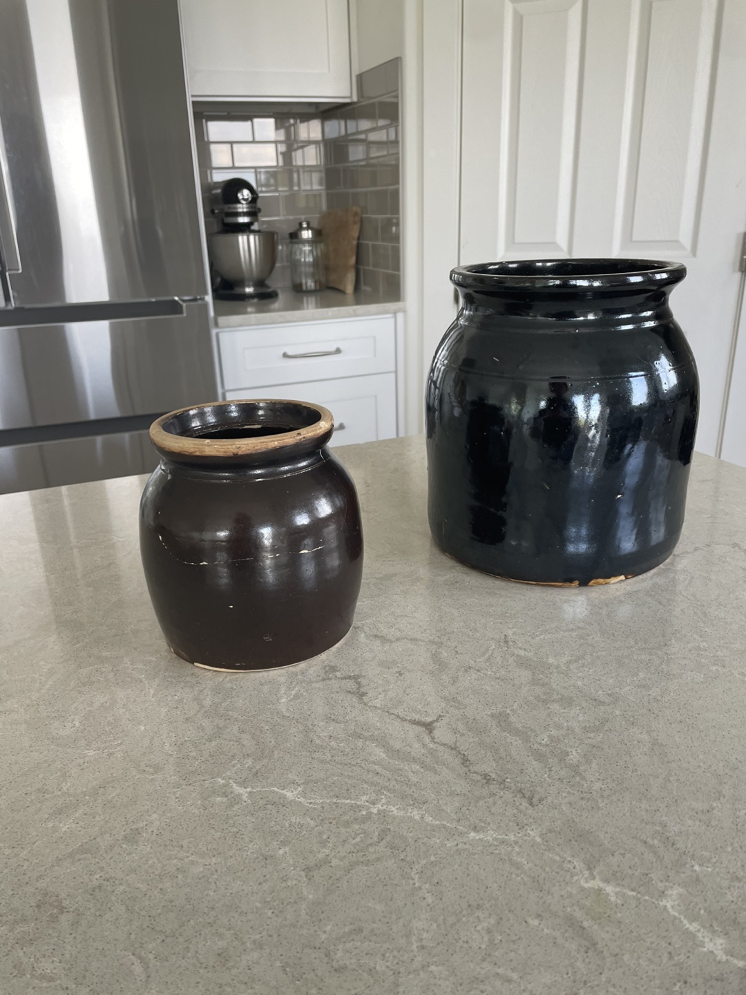 Vintage crock set