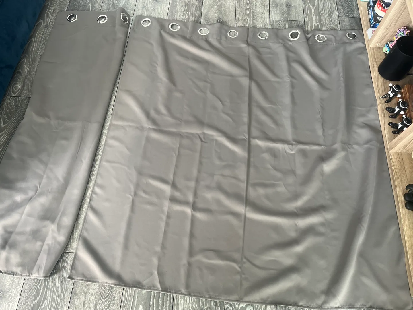 Grey blackout curtains - Pair thumbnail