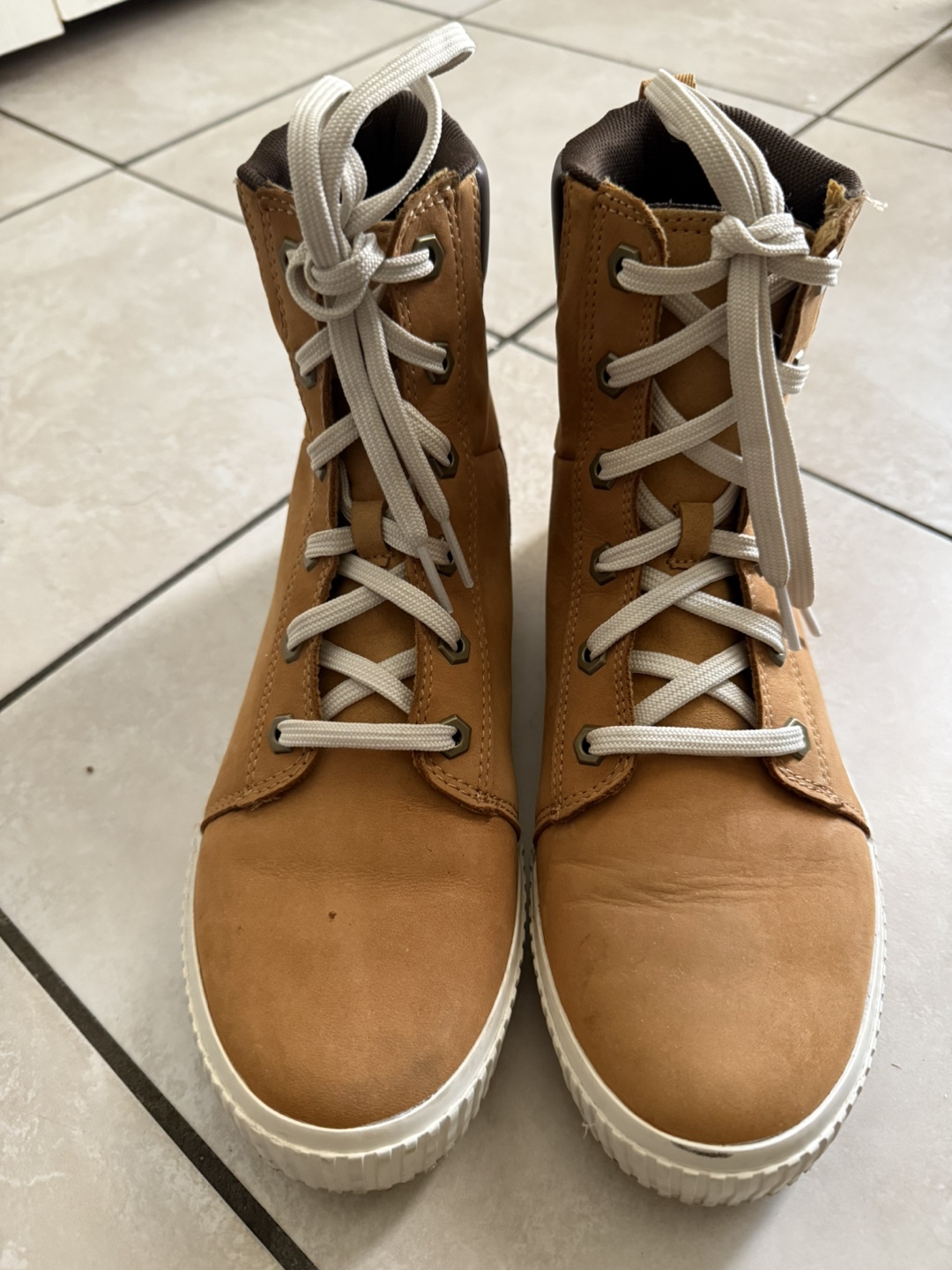 Timberland Tan Leather High-Top Boots