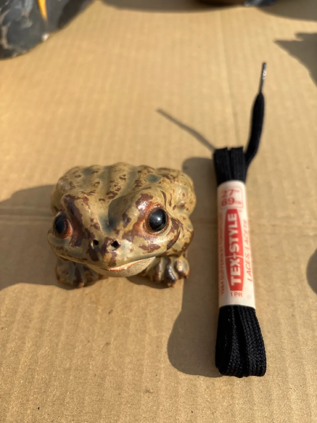 Japanese Shigaraki frog Hand Painted Stoneward thumbnail