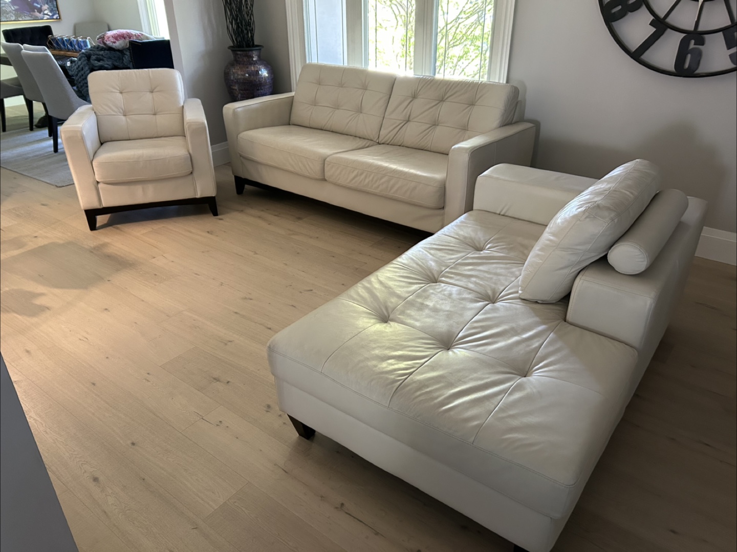 Europa Sofa 3-Piece Leather Living Room Set