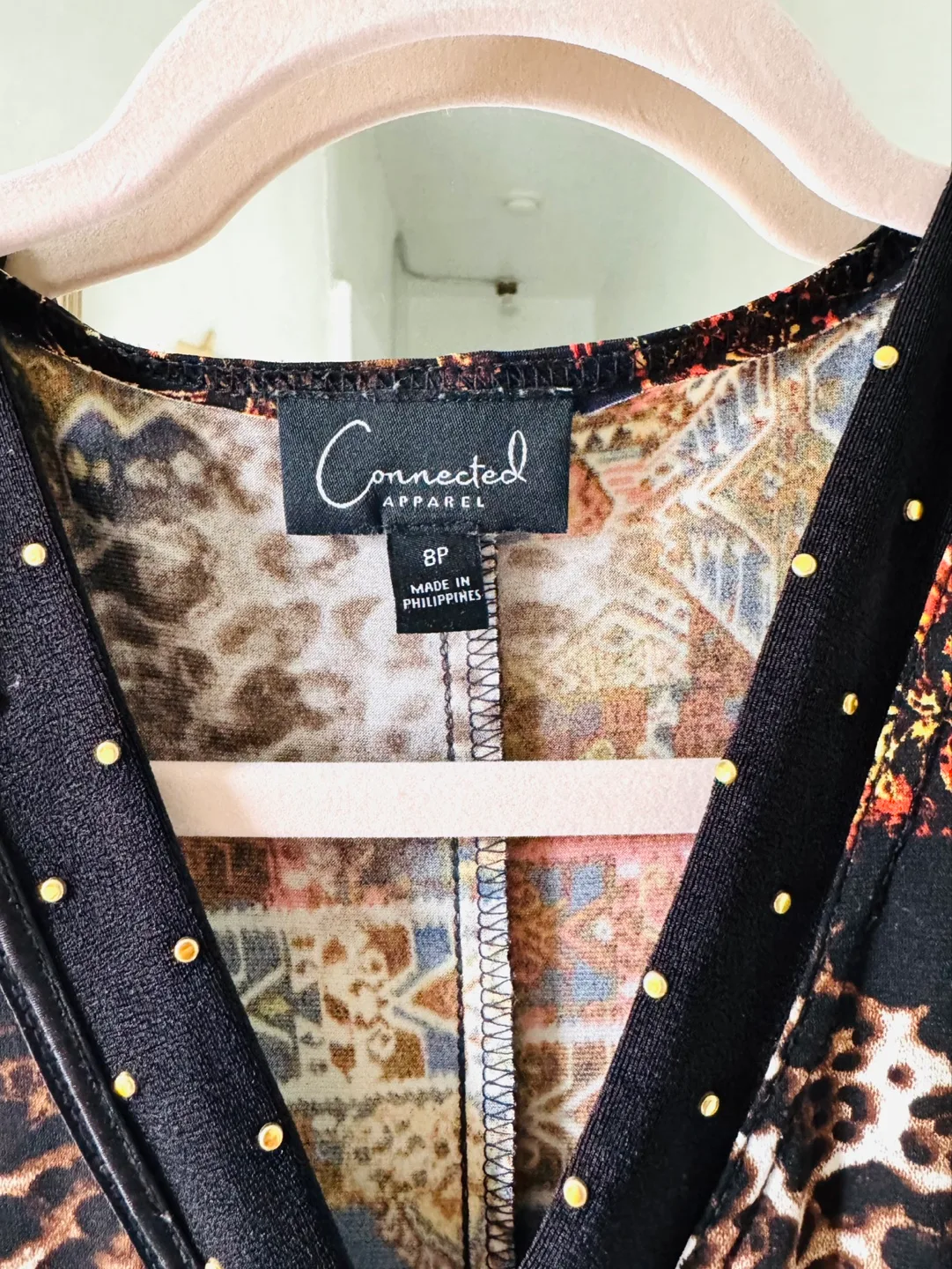 Connected Apparel Women's Size 8P Short Sleeve Dress image indicator(2)