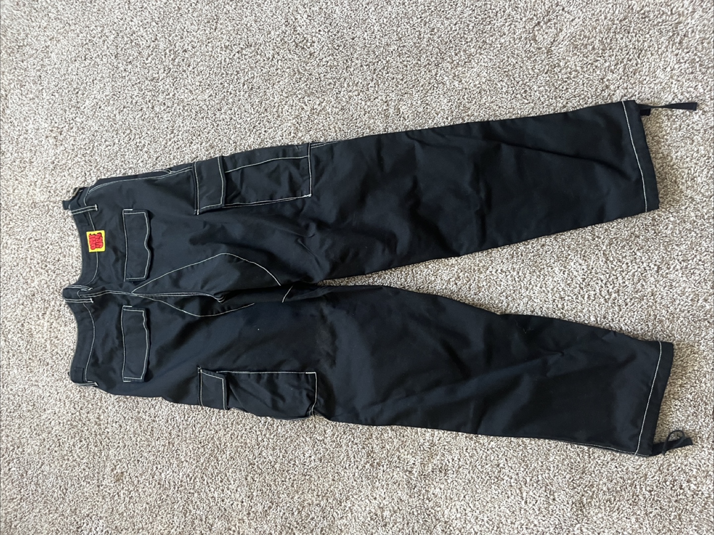 Empyre Black Cargo Pants white stitching Size 30 - photo 4