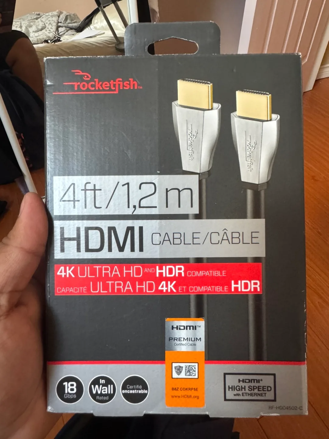 Rocketfish 4ft HDMI Cable - 4K Ultra HD and HDR Compatible thumbnail
