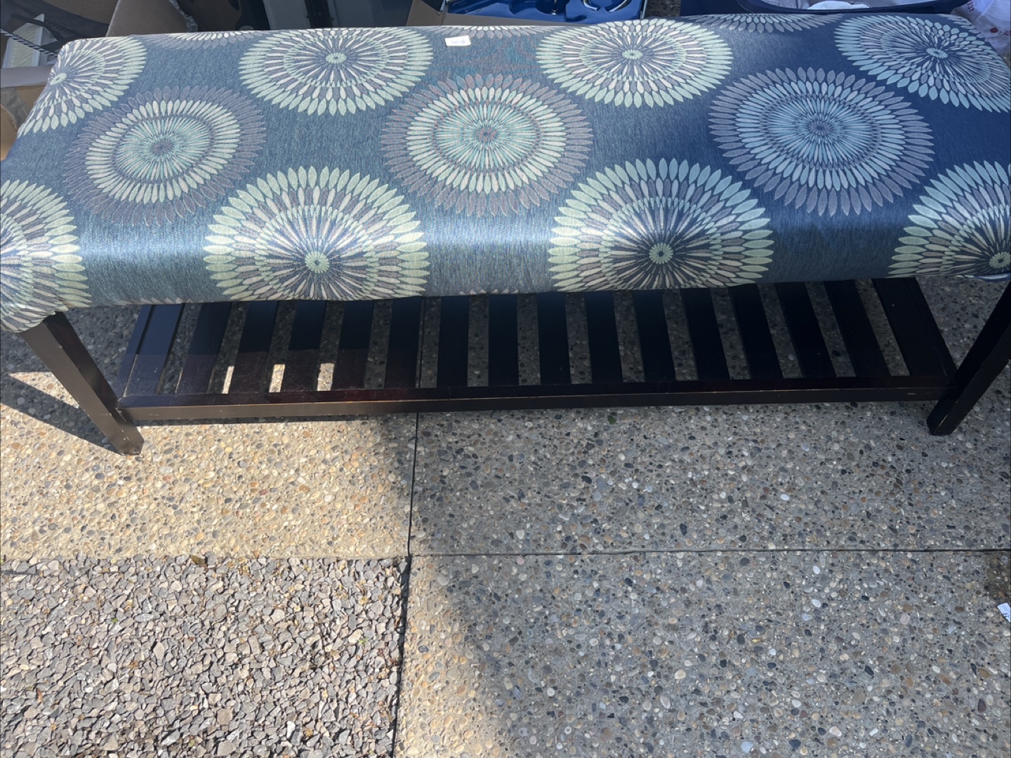 Decorative Bench with Shelf
