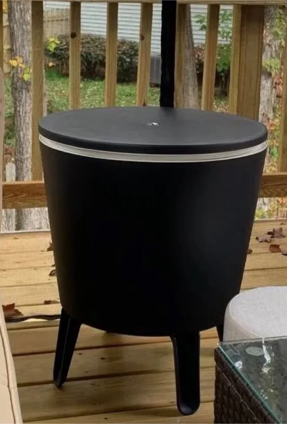 2x Keter Outdoor Cooler Tables with Lift-Top image indicator(6)