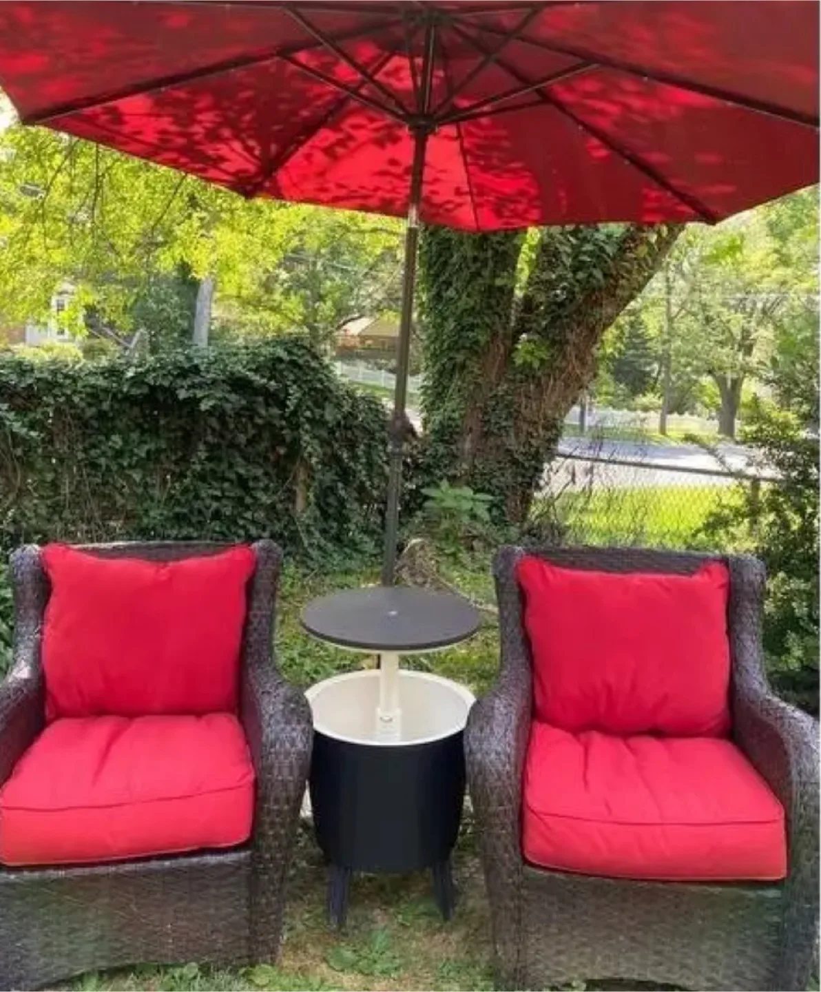 2x Keter Outdoor Cooler Tables with Lift-Top thumbnail